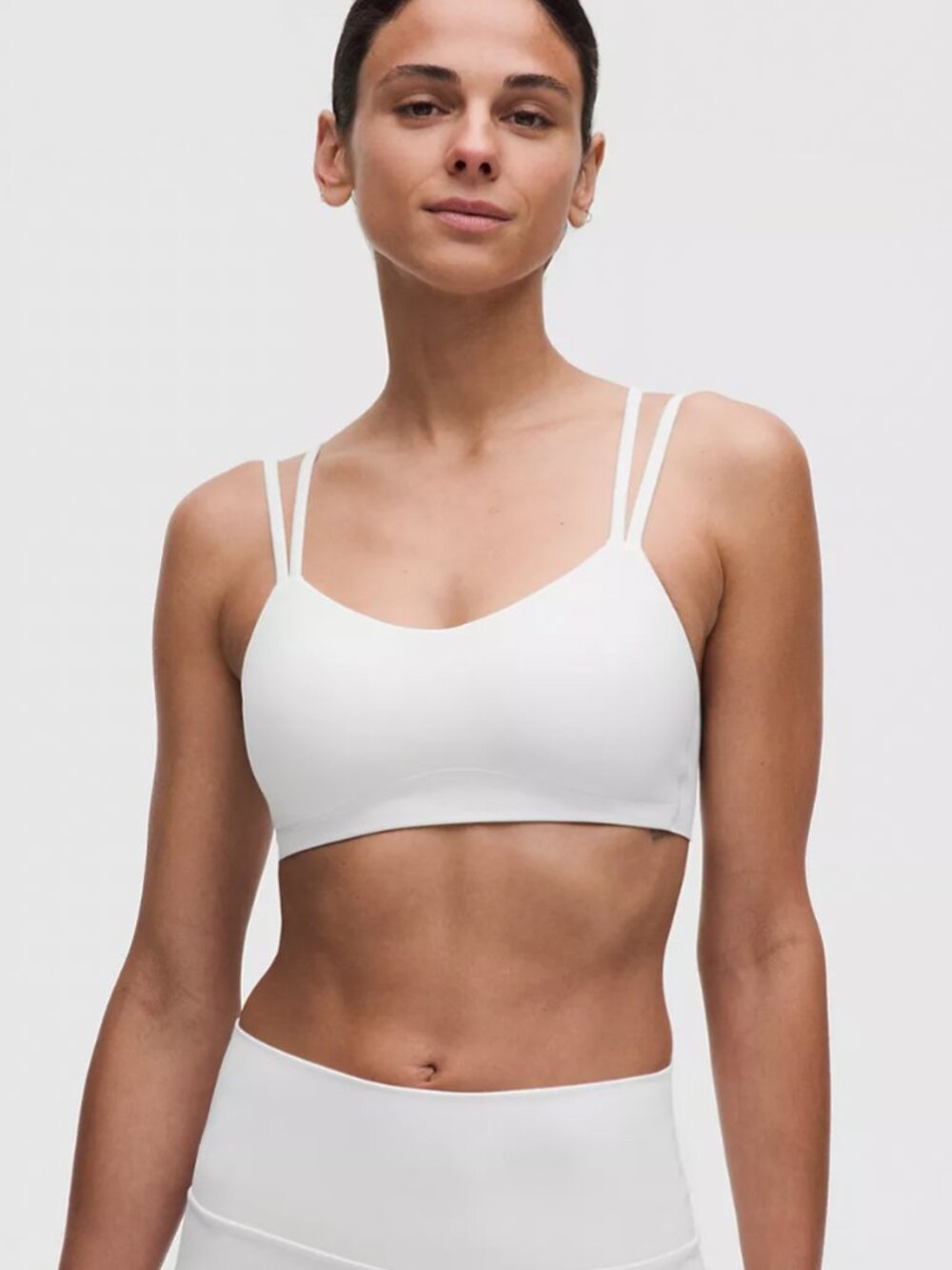 lululemon athletica White Double-Strap Sports Bra